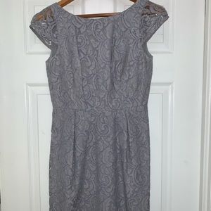 JCREW Gray Lace Cocktail Dress